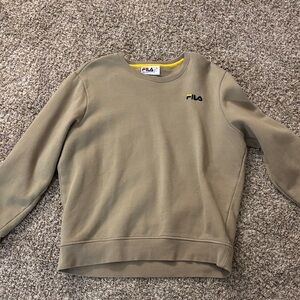 Fila Men's Beige Crewneck Sweater